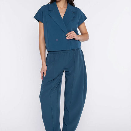 Nife Women's Professional Trousers with Tailored Fit and Stretch Fabri