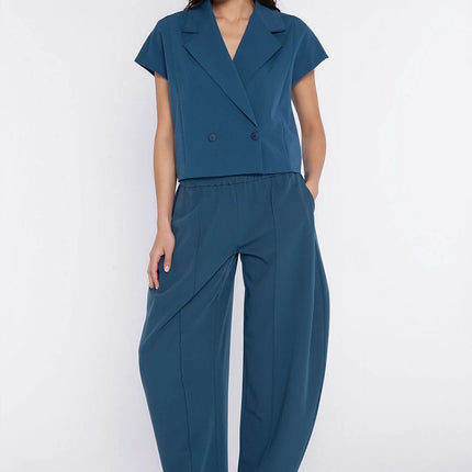 Nife Women's Professional Trousers with Tailored Fit and Stretch Fabri