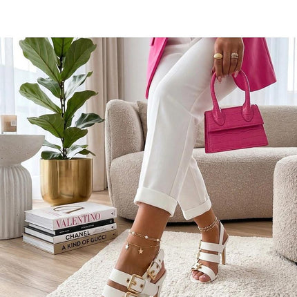 Solea Professional Heel Sandals with Comfort Cushioning and Stylish De