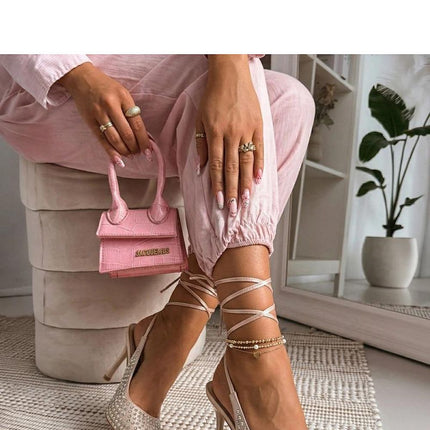 Solea Strappy High Heels with Cushioned Insole and Adjustable Straps