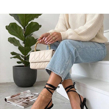 Solea Strappy High Heels with Cushioned Insole and Adjustable Straps