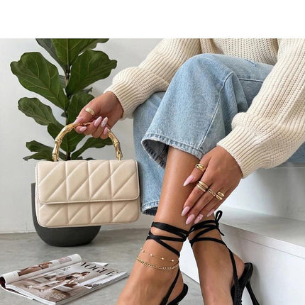 Solea Strappy High Heels with Cushioned Insole and Adjustable Straps