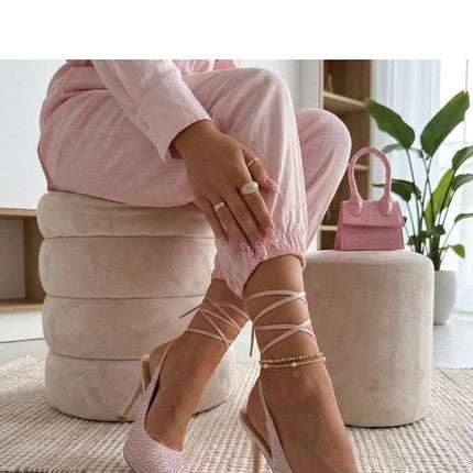Solea Strappy High Heels with Cushioned Insole and Adjustable Straps