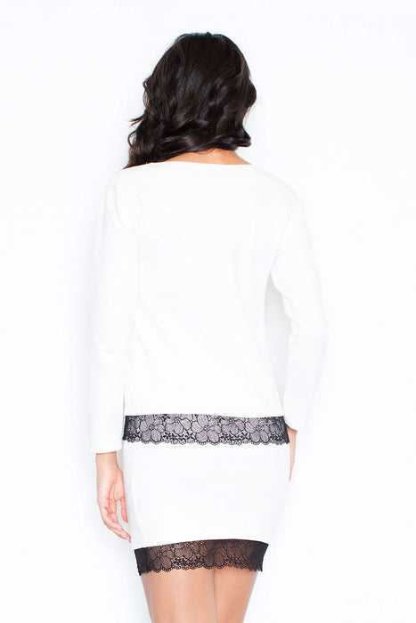 Sophisticated Lace-Embellished Sweatshirt Top from Figl