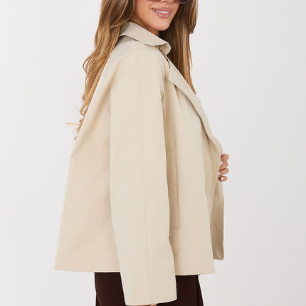 Rue Paris Women's Professional Longline Coat with Pockets & Belt