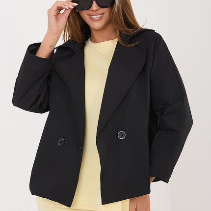 Rue Paris Women's Professional Longline Coat with Pockets & Belt