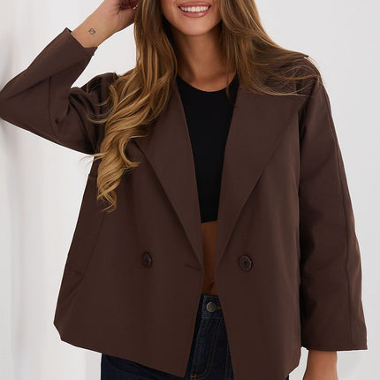 Rue Paris Women's Professional Longline Coat with Pockets & Belt