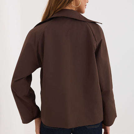Rue Paris Women's Professional Longline Coat with Pockets & Belt
