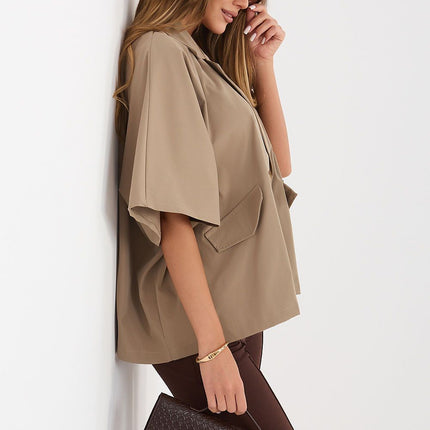 Rue Paris Professional Tailored Coat with Warm Lining and Pockets