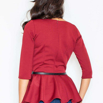 Chic Gilded Boat Neck Blouse - Luxurious Women's Top with Exquisite Detailing