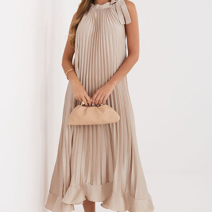 Rue Paris Elegant Cocktail Dress with Sleeveless Design & Flowy Skirt
