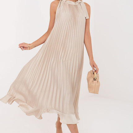 Rue Paris Elegant Cocktail Dress with Sleeveless Design & Flowy Skirt