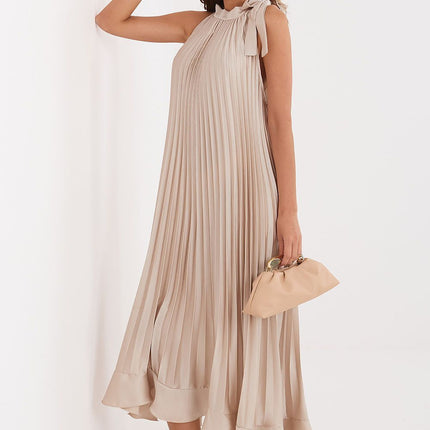 Rue Paris Elegant Cocktail Dress with Sleeveless Design & Flowy Skirt