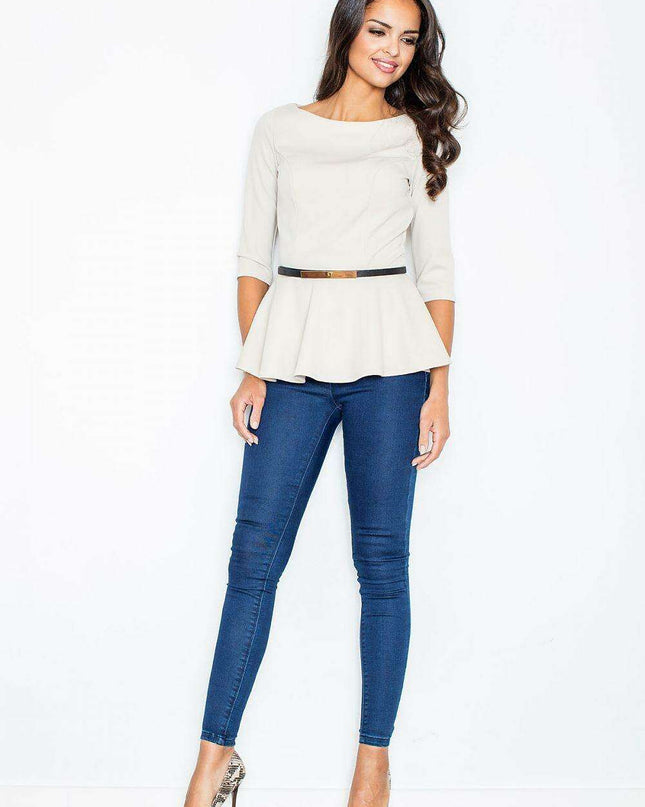 Golden Grace Basque Blouse