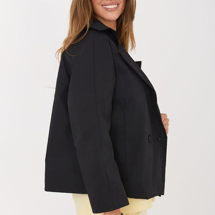 Rue Paris Women's Professional Longline Coat with Pockets & Belt