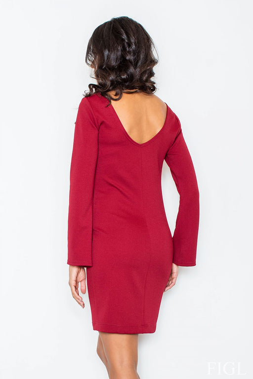 Chic Sophistication: Sleek Pencil Dress with Plunging Neckline
