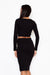 Captivating Ensemble: Women's Sultry Crop Top and Pencil Skirt Duo