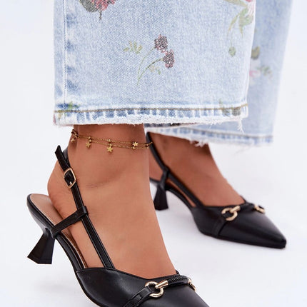 Step in Style Women's Heel Sandals - Comfortable & Elegant Design