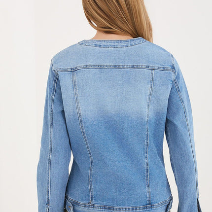 Factory Price Classic Denim Jacket with Button Closure and Pockets