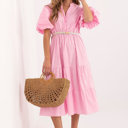 Italy Moda Elegant Daydress with Pockets and Lightweight Fabric