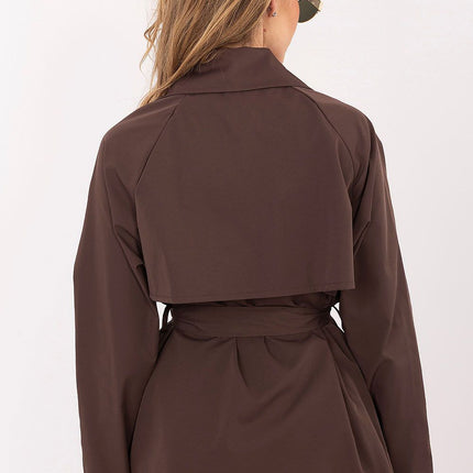 Womens Trench Coat Casual Style Short Length For Fall To Spring - Très Elite