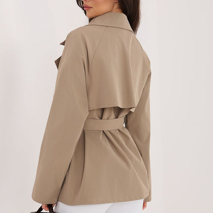 Womens Trench Coat Casual Style Short Length For Fall To Spring - Très Elite