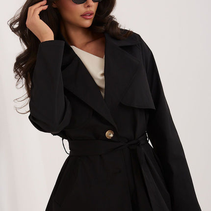 Womens Trench Coat Casual Style Short Length For Fall To Spring - Très Elite