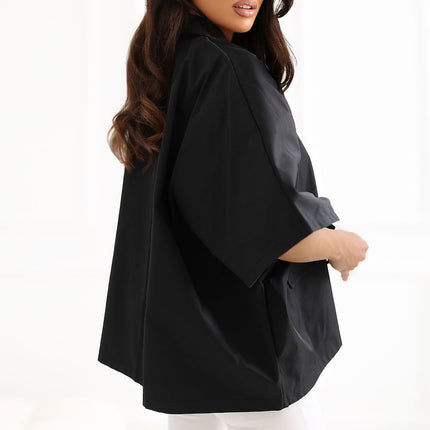Rue Paris Professional Tailored Coat with Warm Lining and Pockets