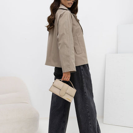 Rue Paris Women's Professional Longline Coat with Pockets & Belt