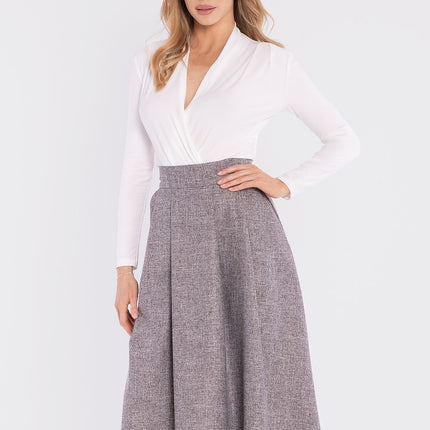 Stylove Women's Professional A-Line Skirt with Pockets and Stretch Fab