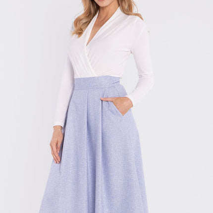 Stylove Women's Professional A-Line Skirt with Pockets and Stretch Fab