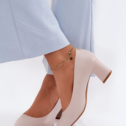 Step in Style Women's Block Heel Pumps - Comfortable & Stylish Design