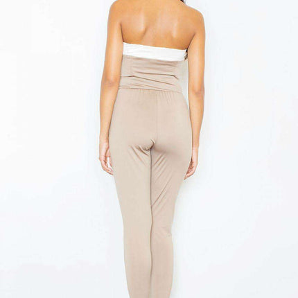 Alluring Cold-Shoulder Slim-Fit Jumpsuit