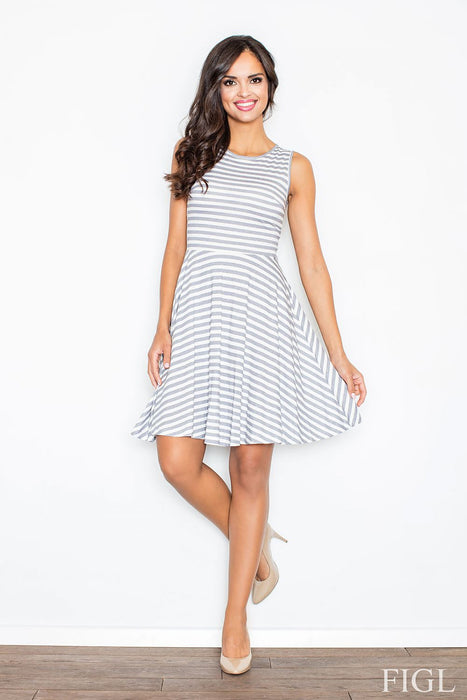 Nautical Navy Stripe Cotton Sundress with Wide Straps