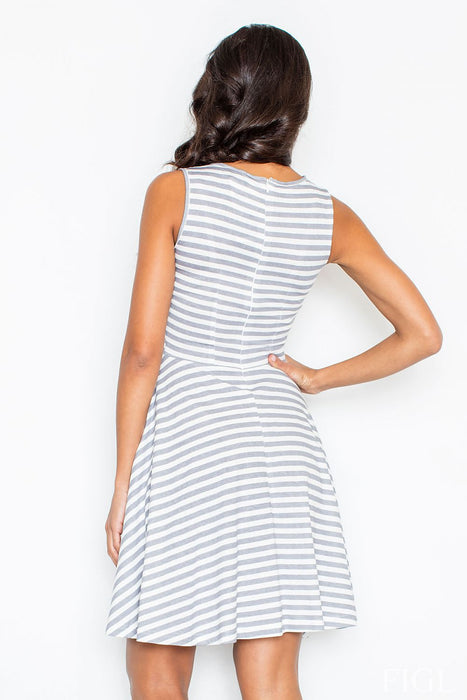 Nautical Navy Striped Cotton Sundress with Wide Shoulder Straps
