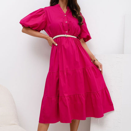 Italy Moda Elegant Daydress with Pockets and Lightweight Fabric
