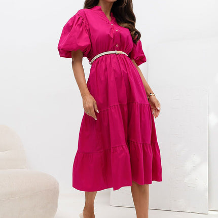 Italy Moda Elegant Daydress with Pockets and Lightweight Fabric