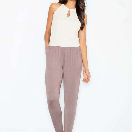 Elegant Teardrop Color-Block Suit: Chic and Flattering with Modern Elegance