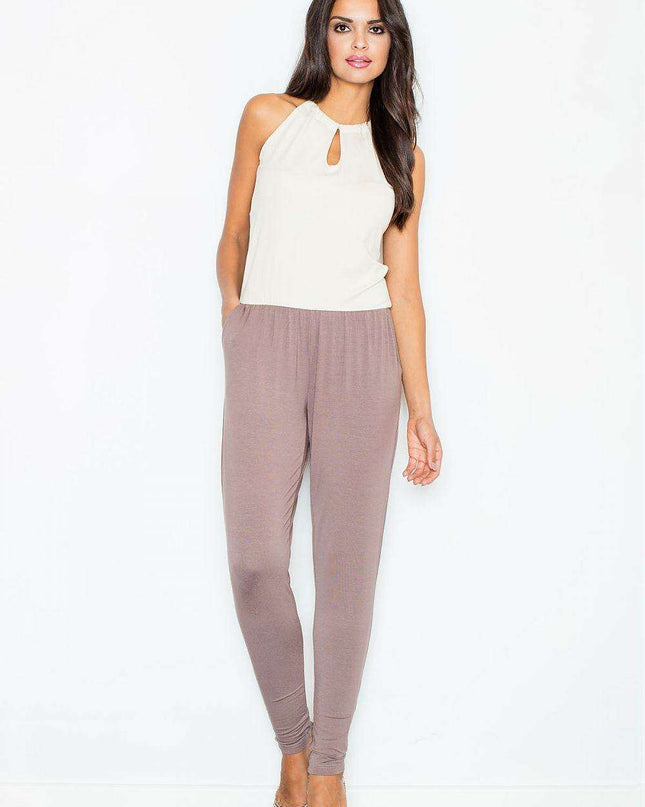 Elegant Teardrop Color-Block Suit: Chic and Flattering with Modern Elegance