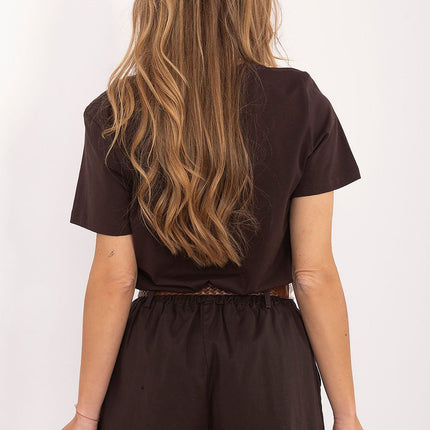 Italy Moda Professional Tailored Shorts with Pockets and Belt Loops