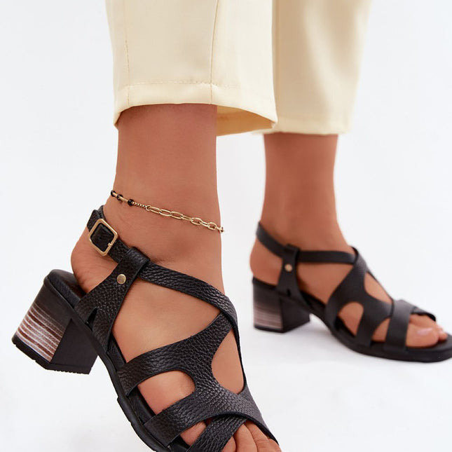 Step in Style Professional Heel Sandals with Cushioned Insole and Adju