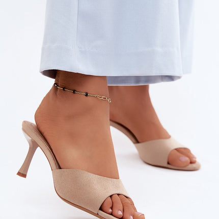 Step in Style Women's Heeled Sandals with Comfortable Cushioned Footbe