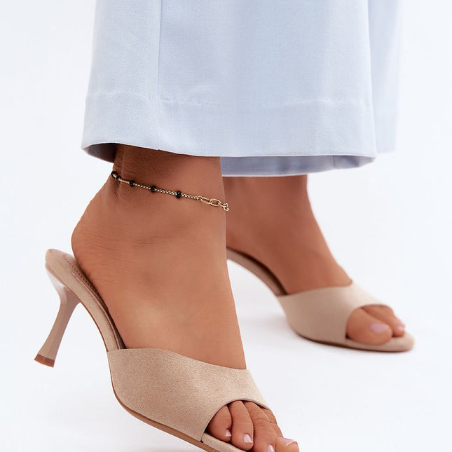 Step in Style Women's Heeled Sandals with Comfortable Cushioned Footbe