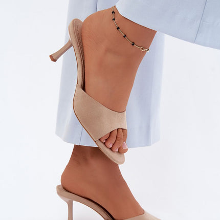 Step in Style Women's Heeled Sandals with Comfortable Cushioned Footbe