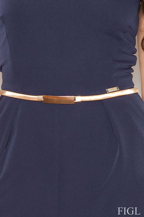 Sophisticated Sleeveless Jumpsuit with Waist Belt - Women's Stylish Suit