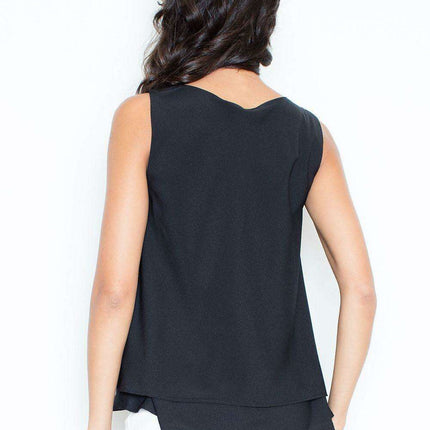 Elegant Double-Layered Rib-Knit Camisole by Figl