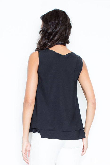 Elegant Rib-Knit Camisole with Double-Layered Hem by Figl