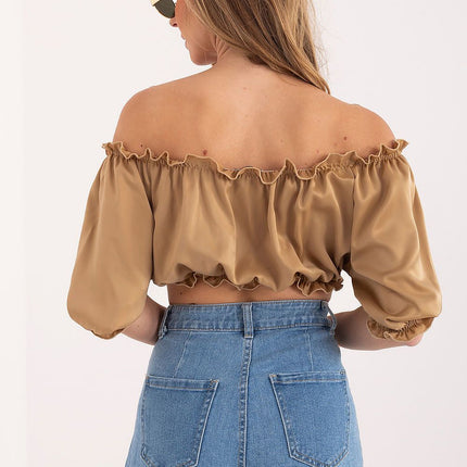 Factory Price Women's Denim Shorts with Distressed Finish and High Wai