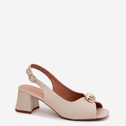 Step in Style Women's Professional Heel Sandals with Comfort Footbed