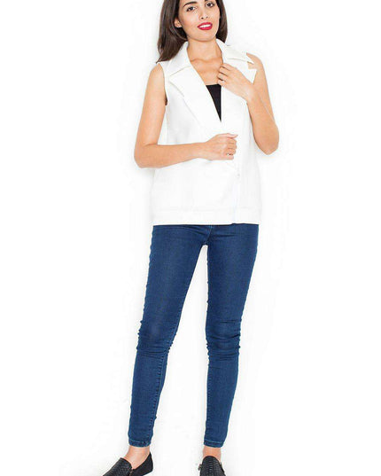 Chic Sporty Sleeveless Gilet with Classic Lapel - Katrus Vest